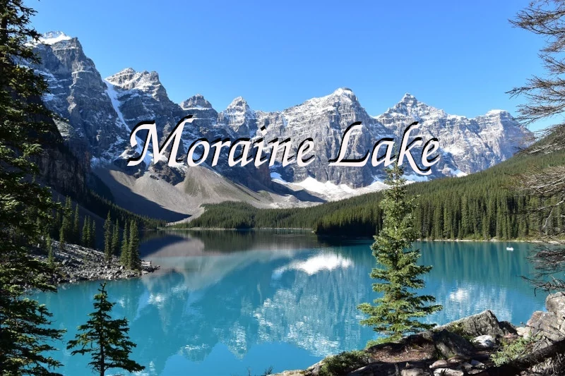 A view of Moraine Lake from a top of the Rockpile.