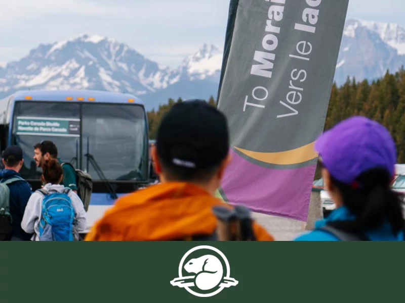 A view of Parks Canada at the boarding location.